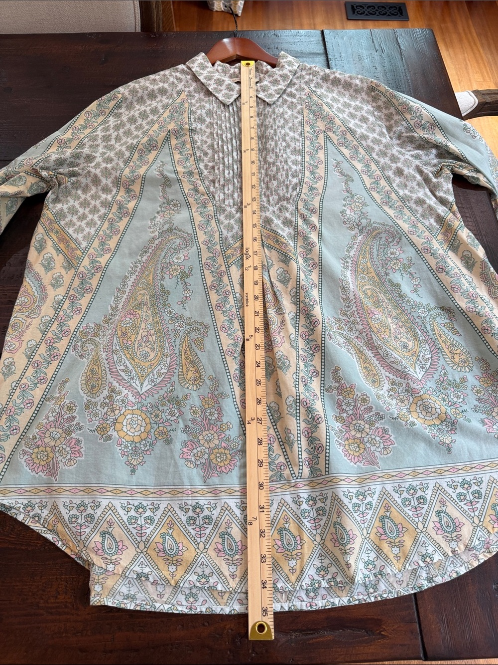 Soft Surroundings Pastel Paisley Pintuck Tunic Blouse Boho 2X/3x - Picture 12 of 16